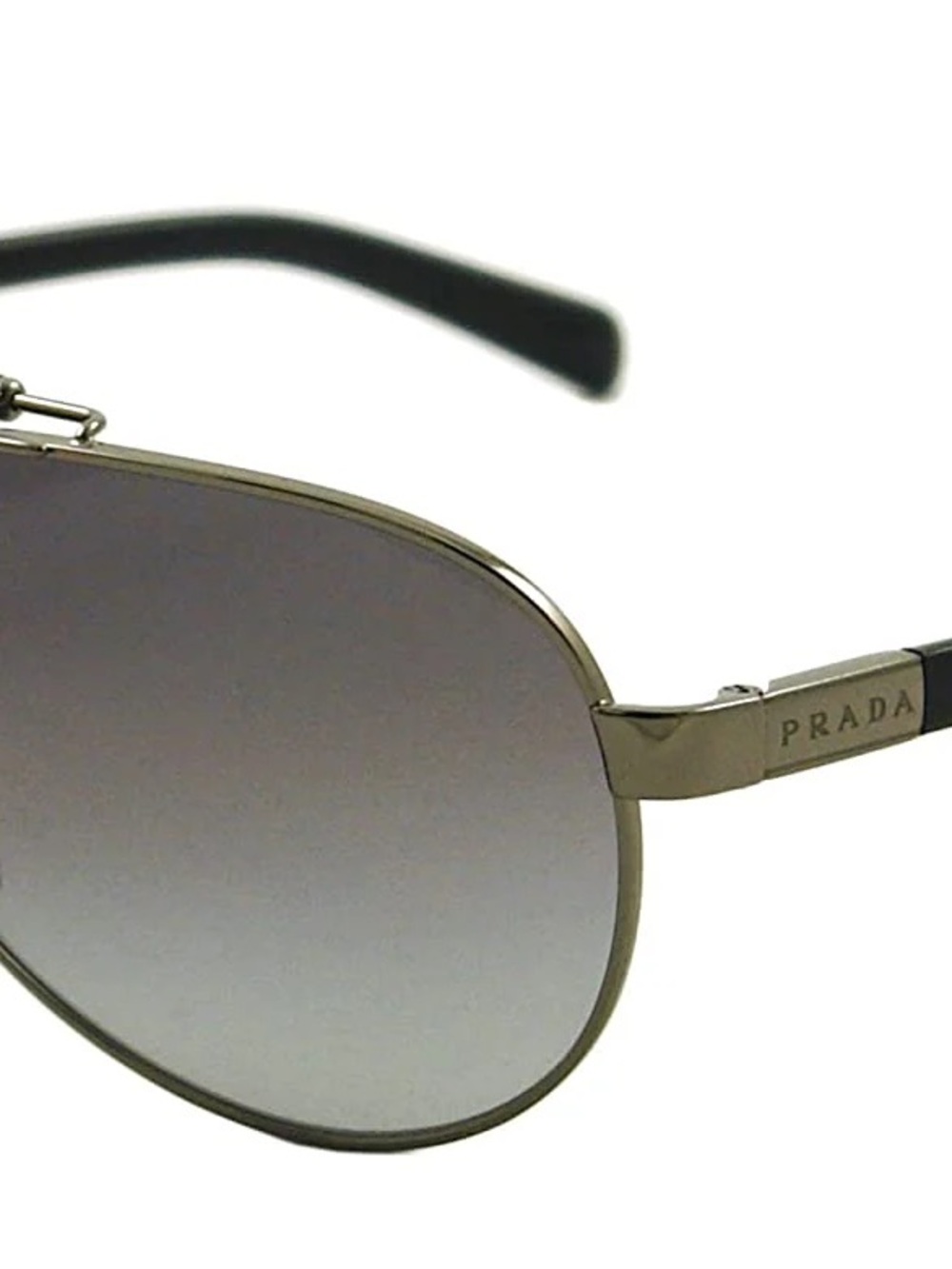 Prada Aviator Sunglasses in Gunmetal with Gradient Gray Lenses